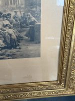 prints vidēja izmēra, ierāmēts zelta rāmī ar stiklu (6633) - Image 6