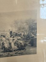 prints vidēja izmēra, ierāmēts zelta rāmī ar stiklu (6633) - Image 7