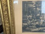 prints vidēja izmēra, ierāmēts zelta rāmī ar stiklu (6633) - Image 10