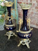 2pcs decorative vases in dark blue, medium size (6601) - Image 14