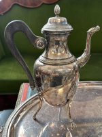 Antique silver-plated tea and coffee set with tray — Historicism style (3924) - Image 5