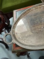 Antique silver-plated tea and coffee set with tray — Historicism style (3924) - Image 19