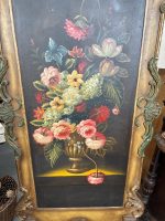 Screen with Floral Painting, Decorative on Both Sides, Large Size (4210) - Image 6