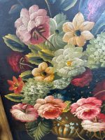 Screen with Floral Painting, Decorative on Both Sides, Large Size (4210) - Image 8