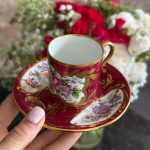 Izsmalcināta Porcelāna Krūzīte Un Apakštasīte (6960)