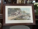 antique hunting print horses and hounds a summer incident