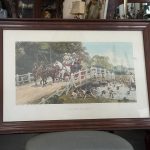 antique hunting print horses and hounds a summer incident