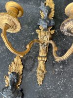 Exquisite, bronze bra pair of lamps, medium-small size (6600) - Image 12