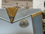 Art Deco Spogulis ar Fazētu Stiklu un Zeltītu Vēdekļa Ornamentu — Art Deco, Eiropa, 20.gs. (6637) - Image 4
