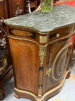 Commode en acajou avec marqueterie et marbre vert — Style Napoléon III, France, vers 1860-1880 (6638) – Image 6