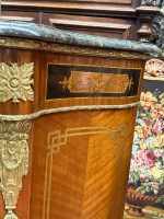 Commode en acajou avec marqueterie et marbre vert — Style Napoléon III, France, vers 1860-1880 (6638) – Image 8