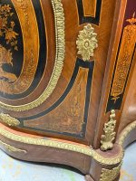 Commode en acajou avec marqueterie et marbre vert — Style Napoléon III, France, vers 1860-1880 (6638) – Image 21