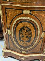 Commode en acajou avec marqueterie et marbre vert — Style Napoléon III, France, vers 1860-1880 (6638) – Image 22
