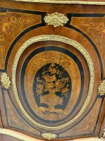 Commode en acajou avec marqueterie et marbre vert — Style Napoléon III, France, vers 1860-1880 (6638) – Image 5