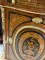 Commode en acajou avec marqueterie et marbre vert — Style Napoléon III, France, vers 1860-1880 (6638) – Image 24
