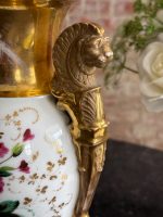 Vieux Paris porcelain vase with gilding — Empire style (6994) - Image 9