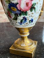 Vieux Paris porcelain vase with gilding — Empire style (6994) - Image 13