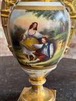 Vieux Paris porcelain vase with gilding — Empire style (6994) - Image 5