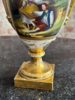 Vieux Paris porcelain vase with gilding — Empire style (6994) - Image 14