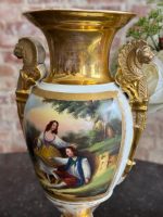 Vieux Paris porcelain vase with gilding — Empire style (6994) - Image 6