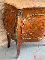 Small chest of drawers with bronze detailing and marble top, 2 drawers (5854) - Image 10