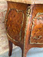 Small chest of drawers with bronze detailing and marble top, 2 drawers (5854) - Image 9
