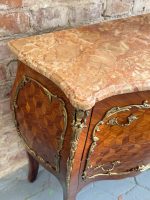 Small chest of drawers with bronze detailing and marble top, 2 drawers (5854) - Image 8
