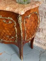 Small chest of drawers with bronze detailing and marble top, 2 drawers (5854) - Image 13