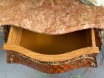 Small chest of drawers with bronze detailing and marble top, 2 drawers (5854) - Image 11