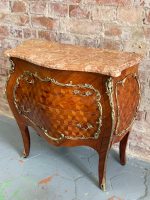 Small chest of drawers with bronze detailing and marble top, 2 drawers (5854) - Image 3