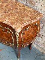 Small chest of drawers with bronze detailing and marble top, 2 drawers (5854) - Image 6