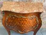 Small chest of drawers with bronze detailing and marble top, 2 drawers (5854) - Image 16