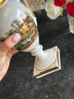 izsmalcināta porcelāna vāze ar zelta krāsas detalizāciju, neliela izmēra (6985) - Image 7