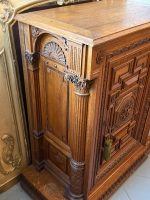 Ancien cabinet/commode en chêne néo-Renaissance style Henri II (6828) – Image 11