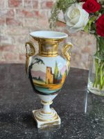 Porcelāna amforas vāze ar žanra skatu un ainavu — Vieux Paris / Impērijas stilā (Vieux Paris Porcelain Vase Hand Painted in Empire Style) (6992) - Image 5