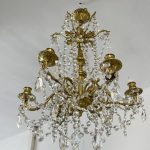 Bronzas Lampa priekš Svecēm, ar Kristāliem (3443)