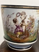 Apgleznoti Franču Porcelāna Kašpo, Vidēja Izmēra, Pieejami 2gab (5234) - Image 4