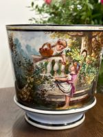 Apgleznoti Franču Porcelāna Kašpo, Vidēja Izmēra, Pieejami 2gab (5234) - Image 5