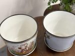 Apgleznoti Franču Porcelāna Kašpo, Vidēja Izmēra, Pieejami 2gab (5234) - Image 9