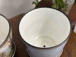 Apgleznoti Franču Porcelāna Kašpo, Vidēja Izmēra, Pieejami 2gab (5234) - Image 11