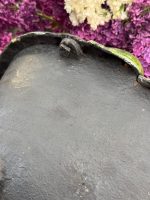 kamīna dekors, trauks oglēm/pelniem, zaļā krāsā, vidēja izmēra, vidēji smags (6827) - Image 14