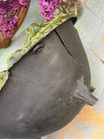 kamīna dekors, trauks oglēm/pelniem, zaļā krāsā, vidēja izmēra, vidēji smags (6827) - Image 15
