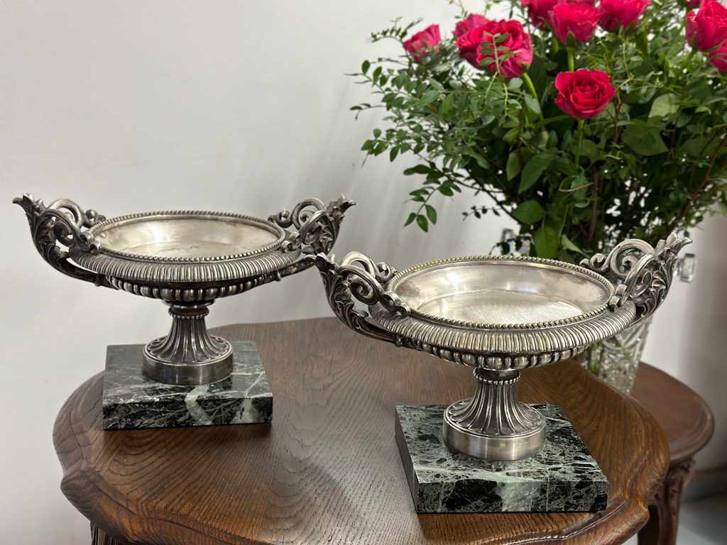 IMG_7537 antique silver footed tazza marble base pair