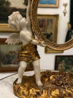 Exclusive Neo-Baroque Table Mirror with Angel (Cherub) Figures - France, c. 1900 (6208) - Image 5