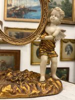 Exclusive Neo-Baroque Table Mirror with Angel (Cherub) Figures - France, c. 1900 (6208) - Image 4