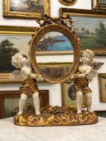 Exclusive Neo-Baroque Table Mirror with Angel (Cherub) Figures - France, c. 1900 (6208) - Image 2