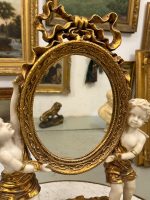 Exclusive Neo-Baroque Table Mirror with Angel (Cherub) Figures - France, c. 1900 (6208) - Image 6