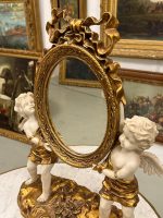 Exclusive Neo-Baroque Table Mirror with Angel (Cherub) Figures - France, c. 1900 (6208) - Image 7