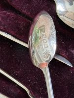Эксклюзивный антикварный серебряный набор для чая и сахара "Mappin & Webb" в оригинальной коробке (6 предметов + 1 предм — изображение 5