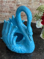 Grande figurine cygne, faïence, bleue, lourde (6973) – Image 2